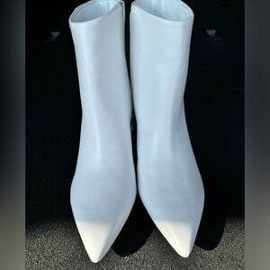 MARC FIShER white Jelly ankle booties